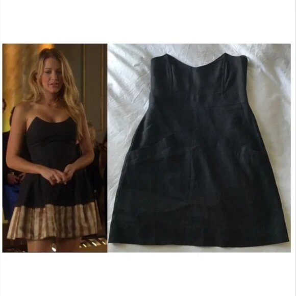 Mason Dresses & Skirts - New Mason Gossip Girl strapless structured bustier corset linen silk mini dress